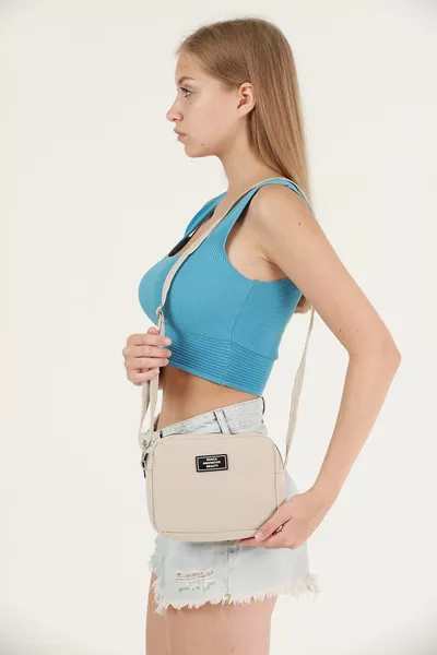 كريم  واحد سستة مقصورة قابل للتعديل حزام قماش قماش المرأة الذراع وحقيبة الكتف U:  E:  G