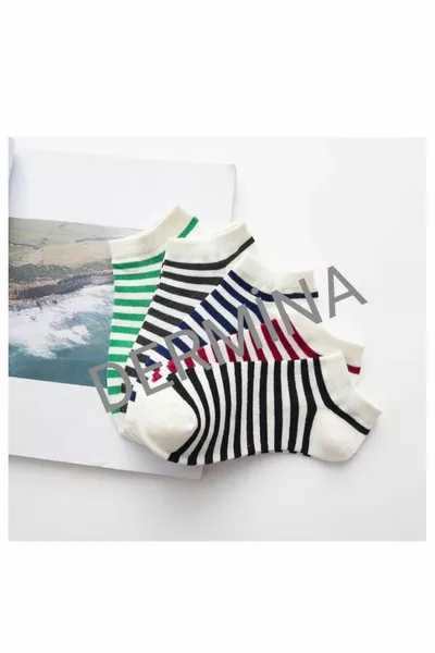 5 أزواج من الجوارب النسائية منقوشة هوب