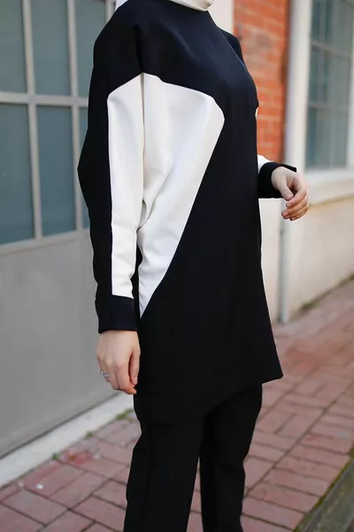  экземпляр ассиметричный двойной костюм - черный