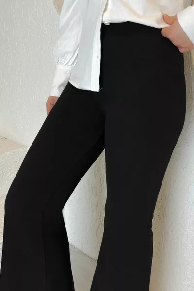 Pantaloni Scuba Gamba Spagnola - Nero