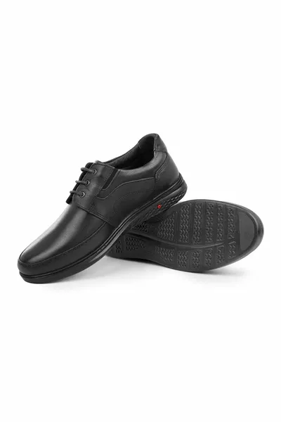 String en cuir véritable confort orthopédique chaussures décontractées pour hommes, chaussures de papa, chaussures orthopédiques