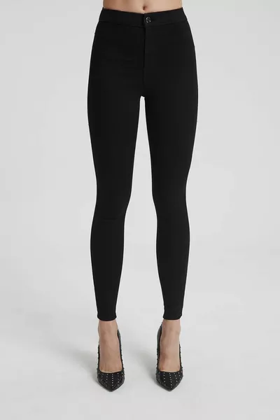 Janie Jeans Jegging Senza Tasche Anteriori A Vita Alta Neri C 