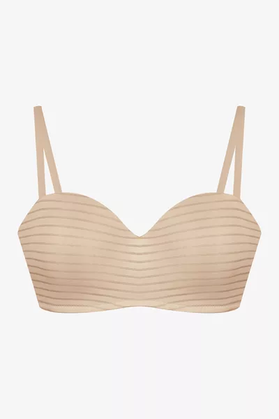 صدرية نسائية شفافة مخططة بدون حشوة داعمة بدون حمالات