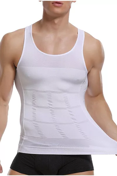 Premium Men’s Shaping Tank Top Corset for Waist, Chest, and Belly, Gynecomastia Support, Firming, and Posture Assistance