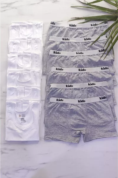 Jungen Unterhemd und Boxershorts 6er-Set