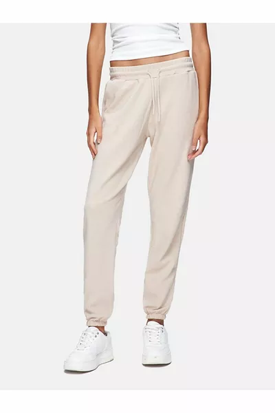 بنطال رياضي عادي بيج بقصة مستقيمة