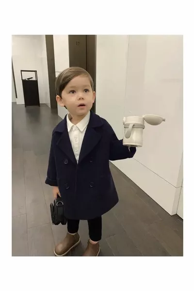 Cappotto in panno per neonati e bambini