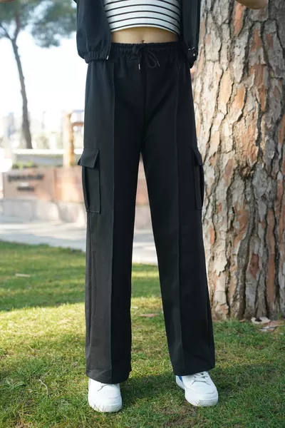 2-Piece Double Cargo Pocket Jogger Pants for Girls