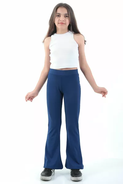 Girls' High-Waist Flared Pants