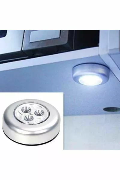 Мини-светодиодная лампа на батарейках, портативная, для шкафа, беспроводное настенное и дверное освещение