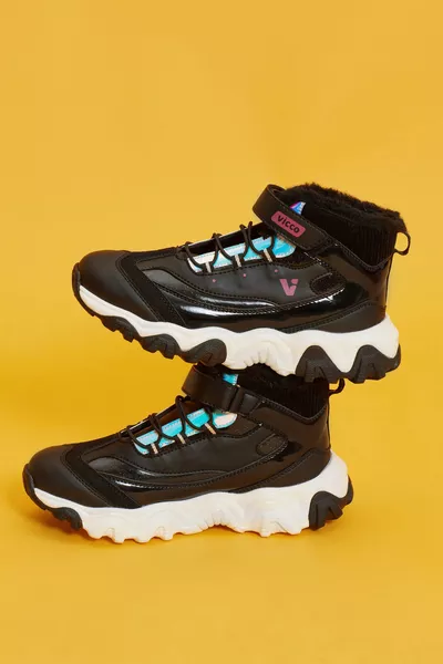 حذاء أطفال غير محدد الجنس رادوس بفايلون شبكي - أسود