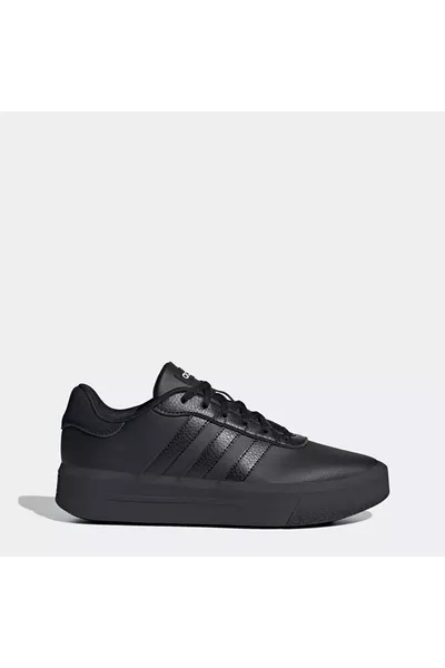 Court Platform Schwarze Unisex-Sneaker 