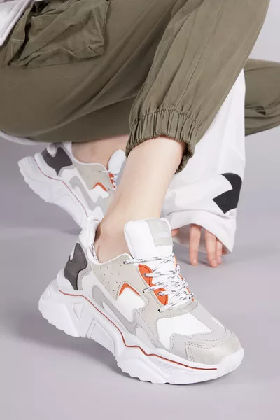 Dnz Damen Weiße Ziegelsport-Schuhe