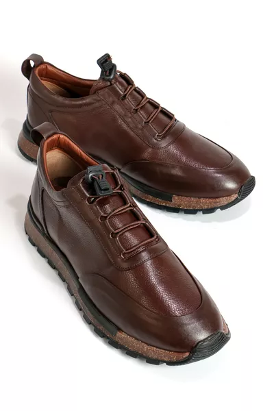 حذاء رجالي كاجوال من الجلد الطبيعي