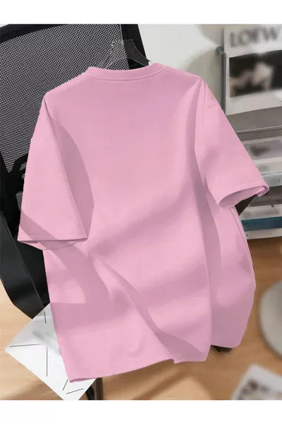 T-shirt oversize in cotone con scollo rotondo, stampa speciale colorata BROOKLYN unisex uomo/donna