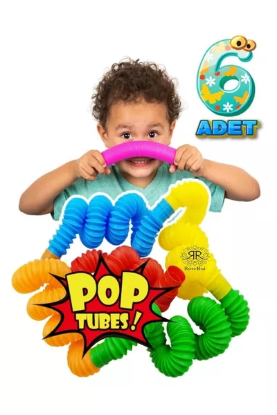 Pop Tubes Pop Tube Popit 6 Pezzi Tubo Flessibile Giocattolo Educativo
