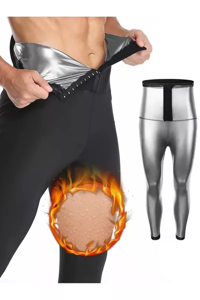 Sauna-Leggings Model Slimming Thermal Sauna Hooked Sports Leggings