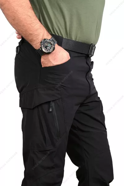 Pantaloni Tattici Neri Elasticizzati Impermeabili