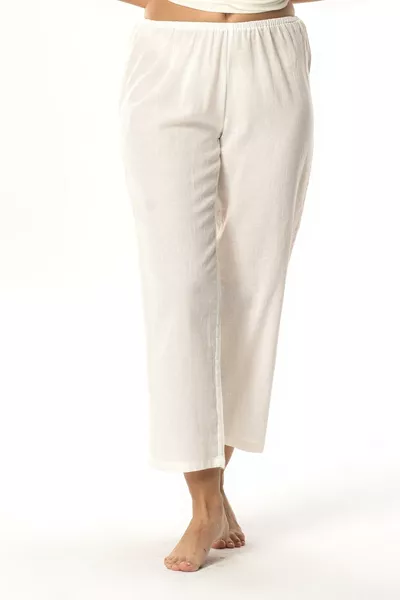 Şile Cloth Cotton Comfortable Fit Elastic Waist Petticoat Pants Lining Cream