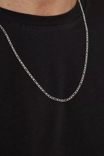 Мъжко колие с верижка 2 мм Figaro от сребро  проба 