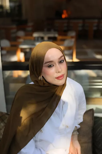 Neo Cotton Scarf Dark Bronze Color