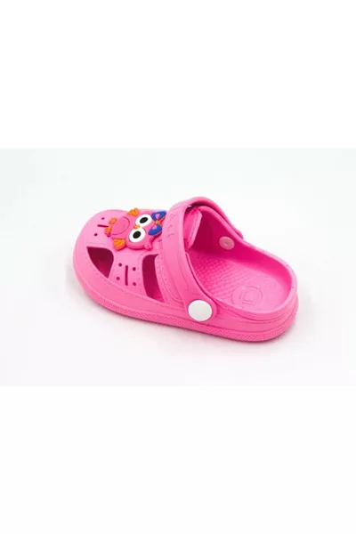 Sandales pour enfants à semelles antidérapantes et motif animalier - Rose