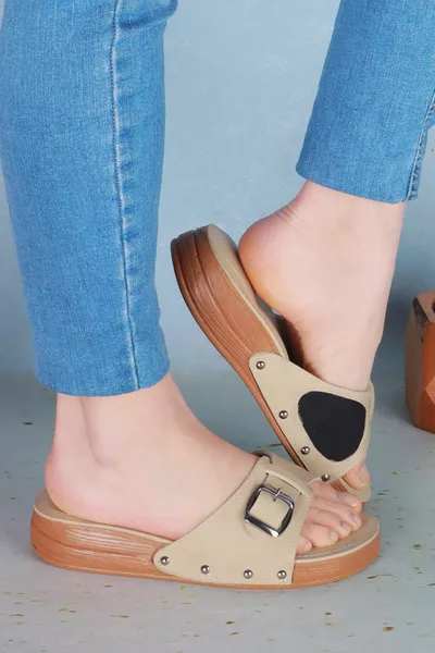 Дамски ортопедични ежедневни чехли с пета с възглавничка за шип на петата