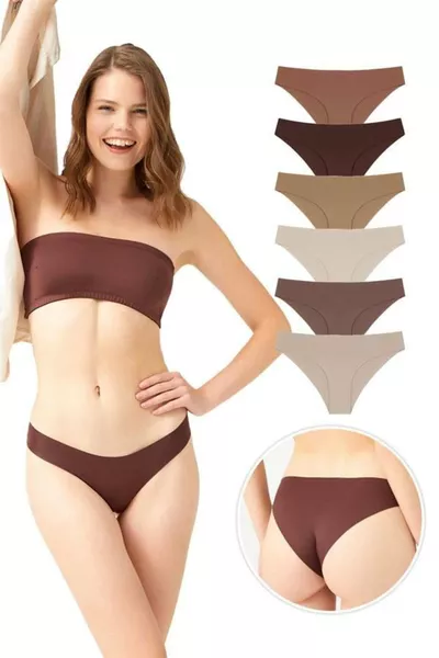 Culotte de Bikini Femme Découpée au Laser Pack de 6