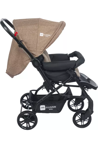 عربة أطفال أوليمبوس سوداء رمادية مزدوجة الاتجاه