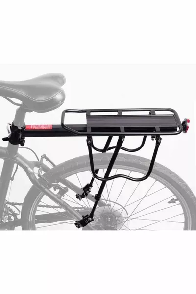 Fahrrad Aluminium Hintergepäckträger mit Sattelstützenanschluss, Hintergepäckträger mit Reflektor am Sattel