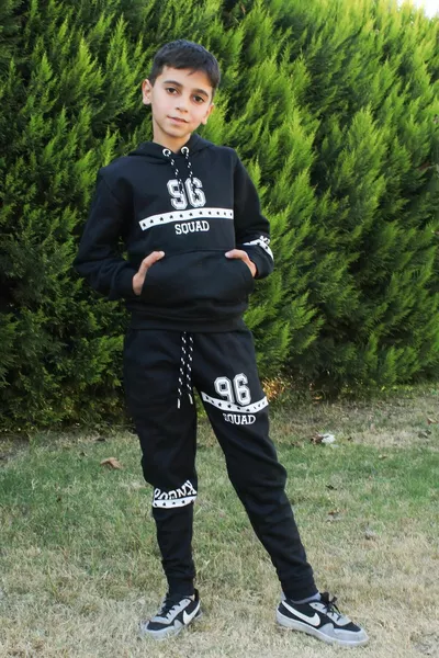  Printed Hoodie and Sweatpants Set for Boys