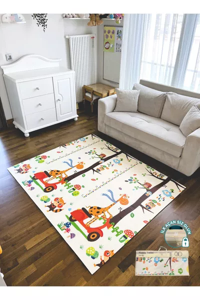 سافاري ويلز سجادة لعب قابلة للطي بطبقتين سم