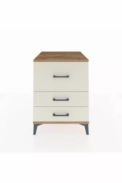 خزانة كرونوس 3 أدراج من خشب الصنوبر والرخام الآيتي