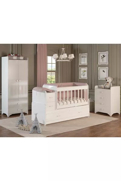 SW A BÜYÜYEBİLEN BEBEK ODASI TAKIMI BEYAZ