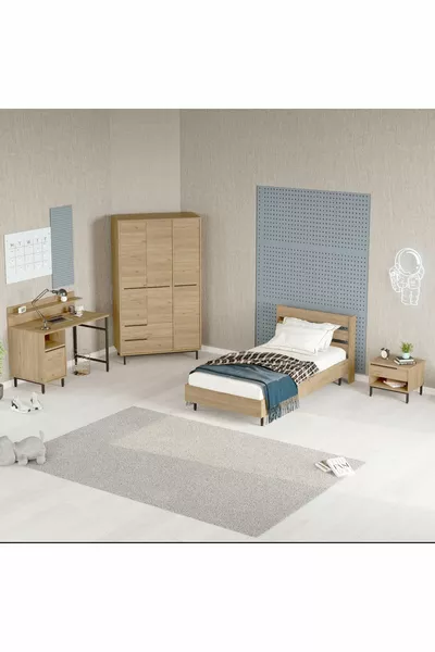 Leena Youth Bedroom Set 4-Piece Basket -S