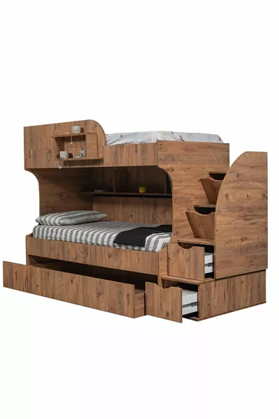 Stapbed, Aura Stapbed met Bedlade - 3 Comfort Matratzen