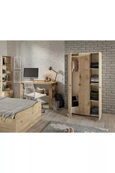 Selen Children's Bedroom Set Oak - 5 Pieces, All Made of First-Quality MDF