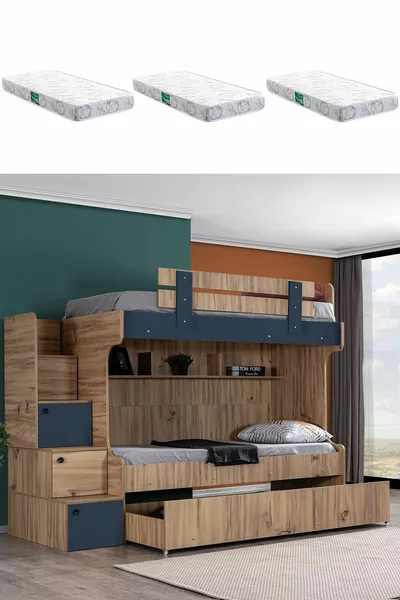 Кровать-чердак, Riva с ящиком, 3 матраса Comfort