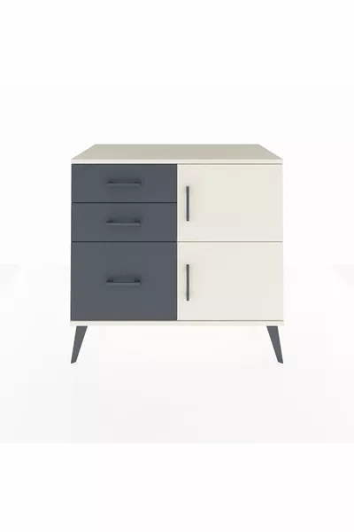 خزانة هايبرون برف واحد و3 أدراج و2 أبواب من أيتاشي/أنتراسيت