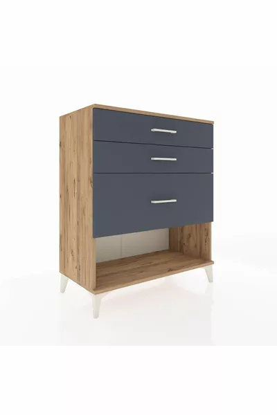 خزانة هايبيريون بثلاثة أدراج، صنوبر-أنثراسيت