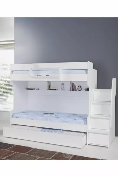 Bunk Bed, Brave Bunk Bed with Little Cub - White