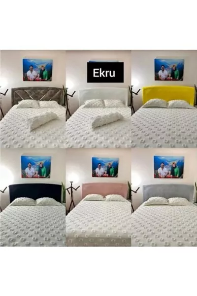 Plush Double Bed Headboard (Anthracite)