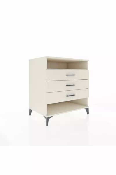 Скрин Kronos с един рафт и 3 чекмеджета Месечен камък-Месечен камък