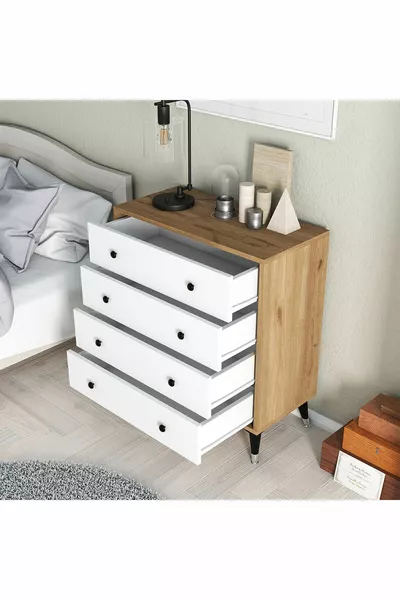 КАМАРА БЯЛО ЧЕКМЕДЖЕ С 4 ЧЕКМЕДЖЕТА