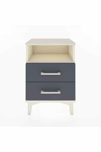 Аргес Бюро с един рафт и 2 чекмеджета Яспис-Антрацит