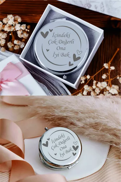 Специальная сумка с сообщением «Береги это, оно очень ценно», зеркало для макияжа компактного размера - подарок любимому или другу