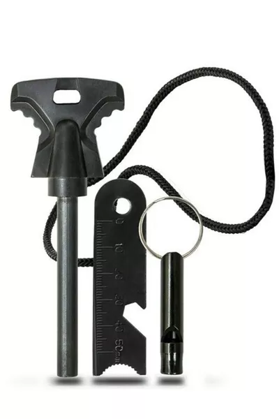 Emergency Magnesium Fire Starter Flint Survival Kit with Whistle Gift