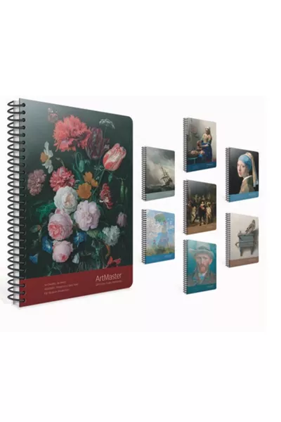 ART MASTER  QUADERNO A SPIRA CON COPERTINA IN CARTONE,  FOGLI RIGATI