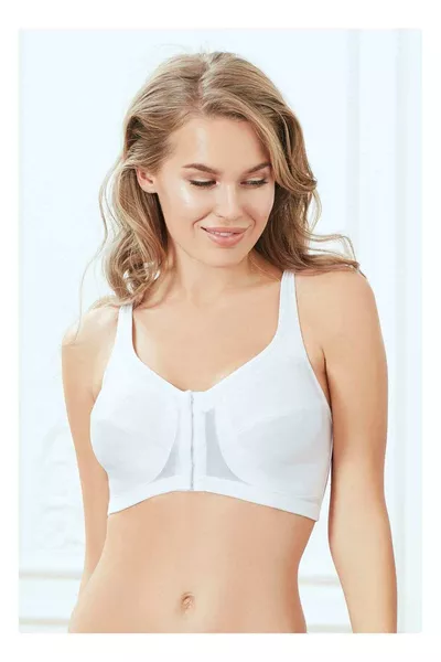 Women's Shaping Minimizer Wireless Non-Padded Front-Opening Back-Supported Medical Bra
