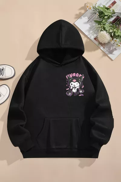 Kuromi Print Style Hoodie Sweatshirt
